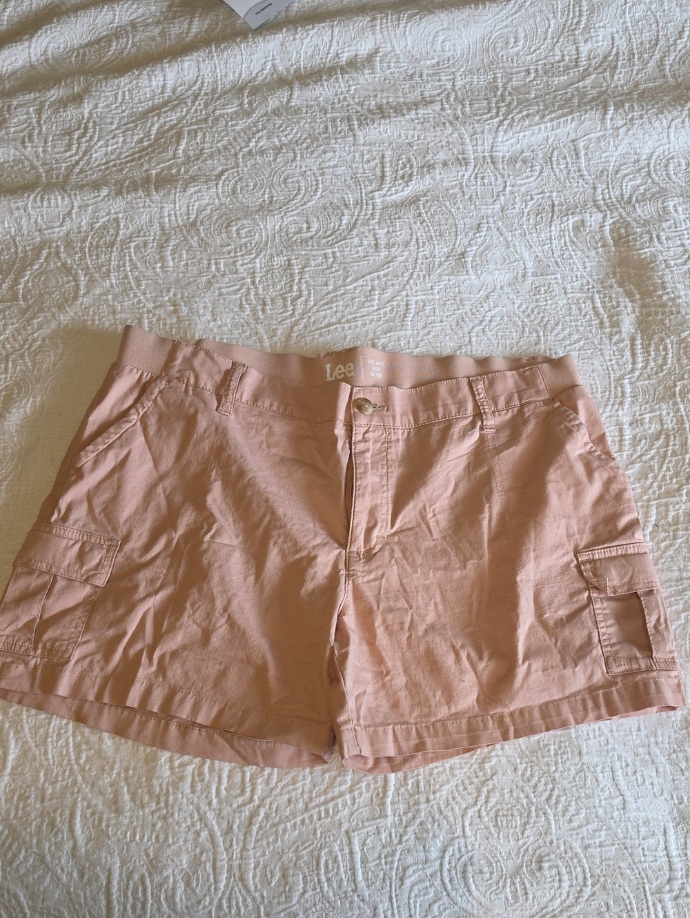 Lee Women's Blush Pink Cargo Shorts